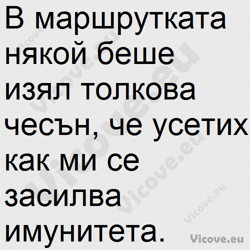 В маршрутката някой беше изял толкова чесън