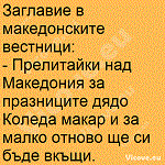 Заглавие в македонските вестници