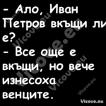  Ало, Иван Петров вкъщи ли е?...