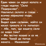 Един човек си карал колата и гл...